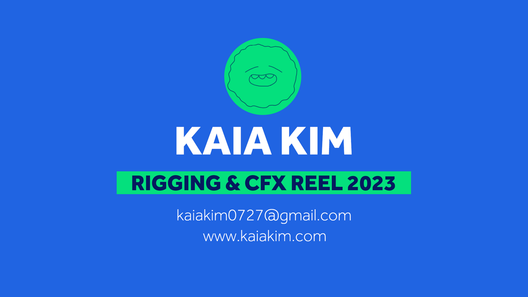 Kaia Kim rigging & CFX reel 2023